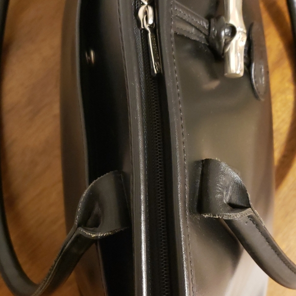 Black Longchamp Roseau Domed Shoulder Bag - Picture 8 of 13